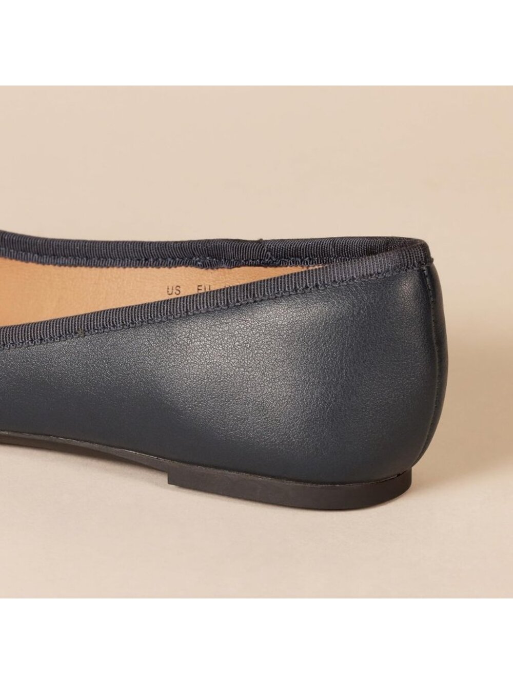 Women's Navy 1/4 Inch Heel Comfortable Round Toe Imported Ballet Flats - Picture 2 of 5